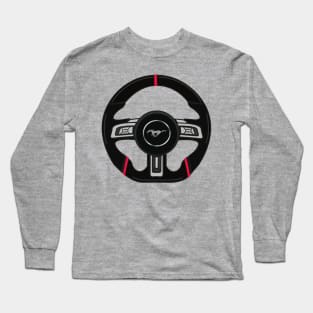 Mustang Steering Wheel Long Sleeve T-Shirt